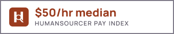HumanSourcer Pay Index - median advertised AI-training pay rate